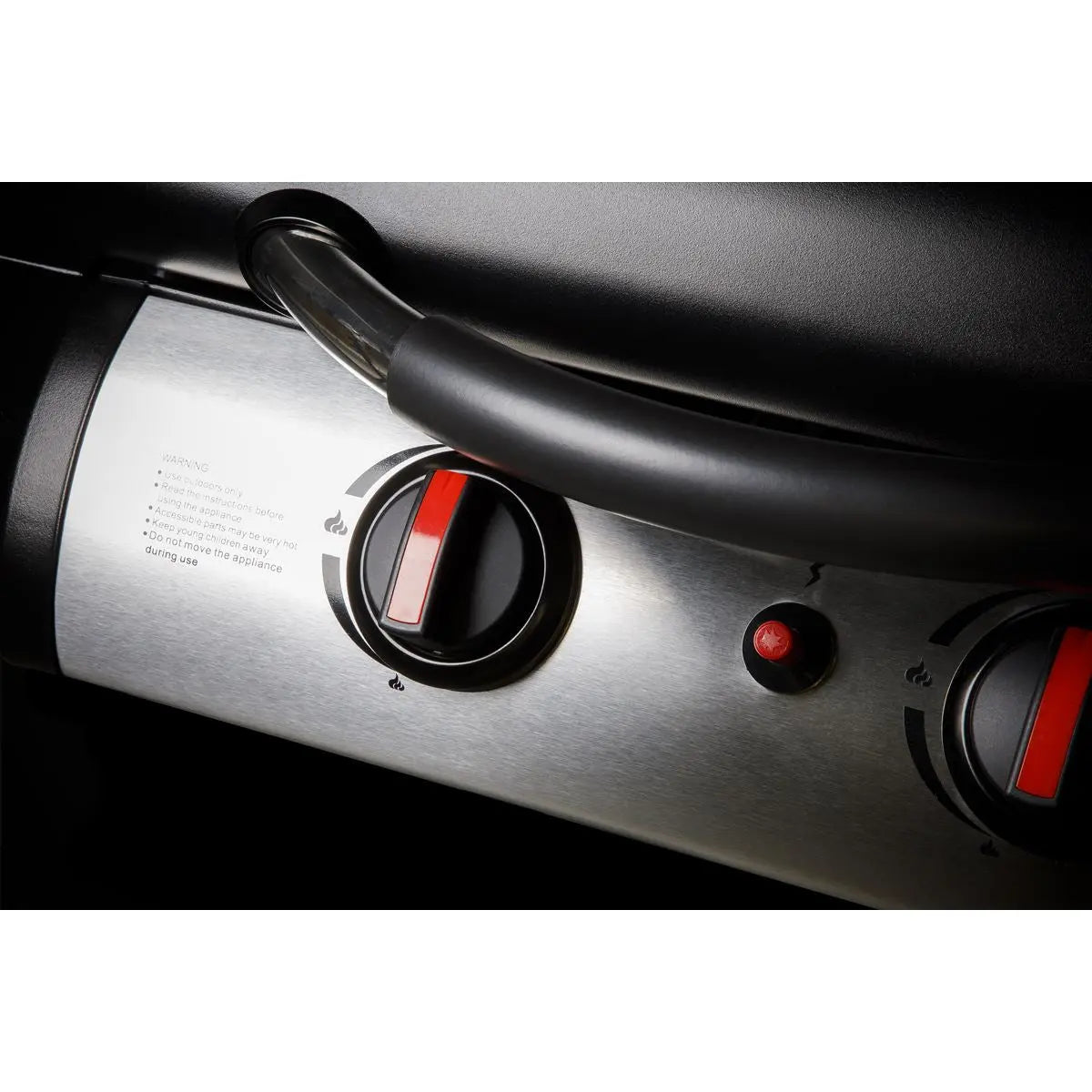 Dellonda 2 Burner Gas BBQ Grill with Ignition & Thermometer - Black/Stainless Steel White Rose Tools