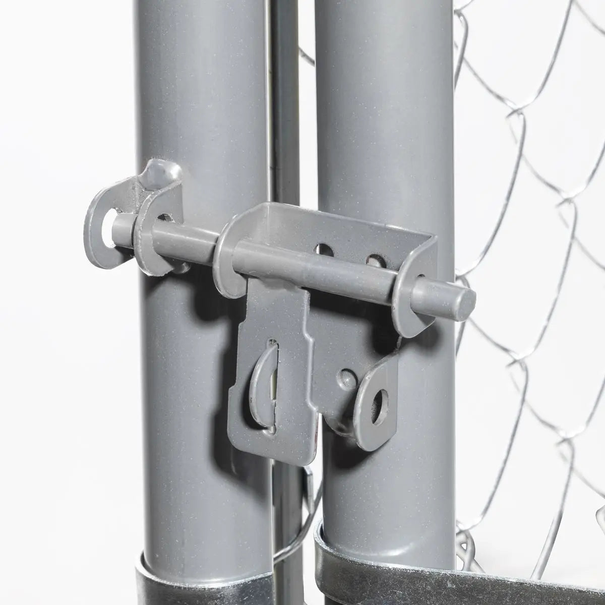 Dellonda 2 x2 x 1.5m Dog Kennel, Galvanised Steel, Roof Cover, Chain Link Fencing  White Rose Tools