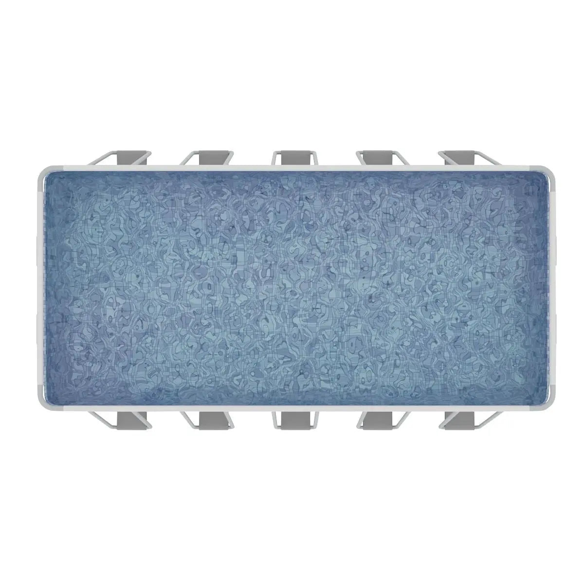 Dellonda 21ft Deluxe Steel Frame Swimming Pool, Rectangular with Step Ladder, Pool and Ground Covers and Filter Sand Pump  White Rose Tools