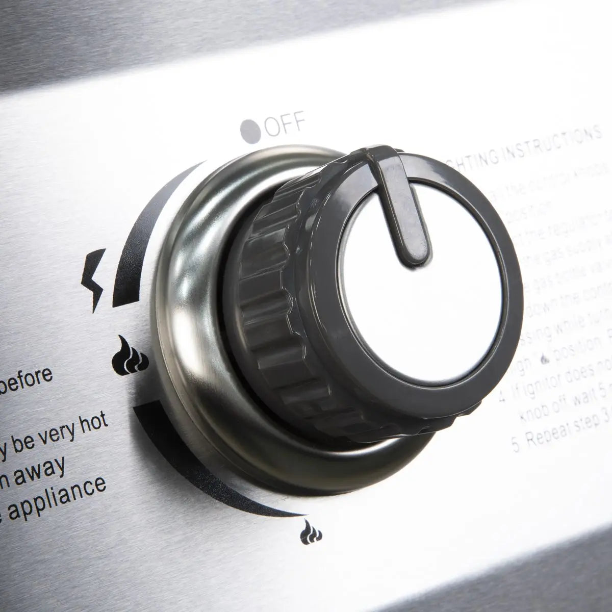 Dellonda 3 Burner Deluxe Gas BBQ Grill with Piezo Ignition & Wheels - Stainless Steel White Rose Tools