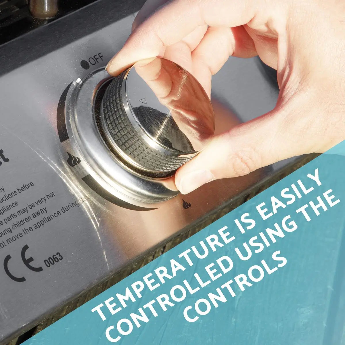 Dellonda 3 Burner Portable Gas Plancha 7.5kW BBQ Griddle, Stainless Steel  White Rose Tools