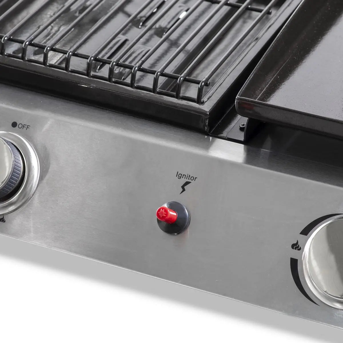 Dellonda 3 Burner Portable Gas Plancha/Grill 8.5kW BBQ Griddle, Stainless Steel White Rose Tools
