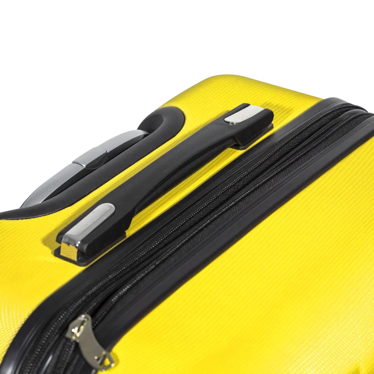 Dellonda 3-Piece ABS Luggage Set with Integrated TSA Approved Combination Lock - Yellow - DL124 White Rose Tools