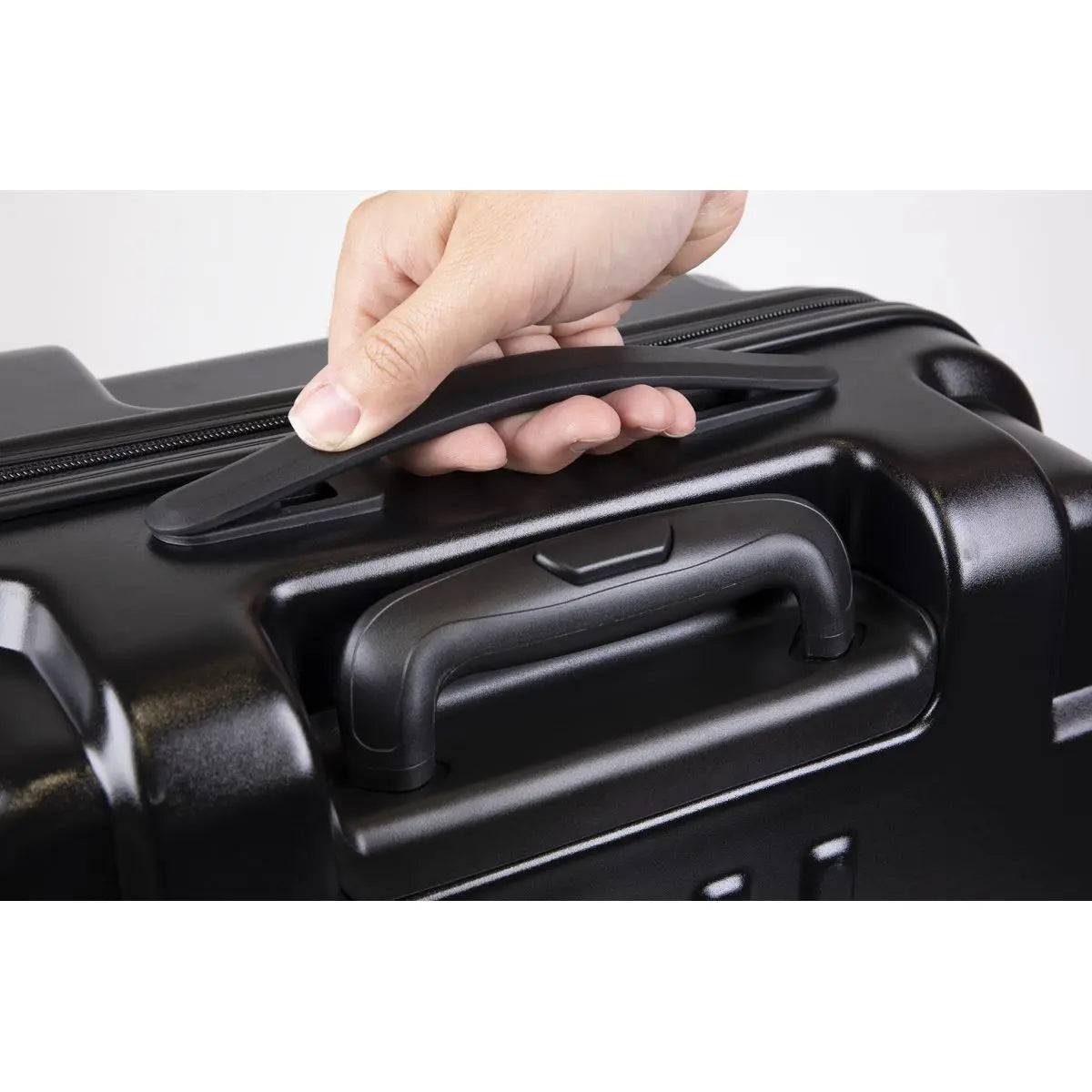 Dellonda 3-Piece Lightweight ABS Luggage Set - 20", 24", 28" - Black - DL10 White Rose Tools