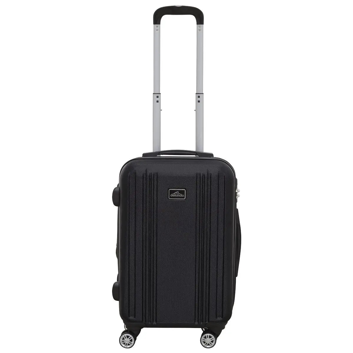 Dellonda 3-Piece Lightweight Luggage Suitcase Trolley Set ABS TSA Lock Black White Rose Tools