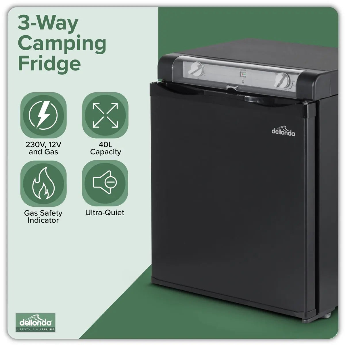Dellonda 3-Way Fridge 40L  White Rose Tools