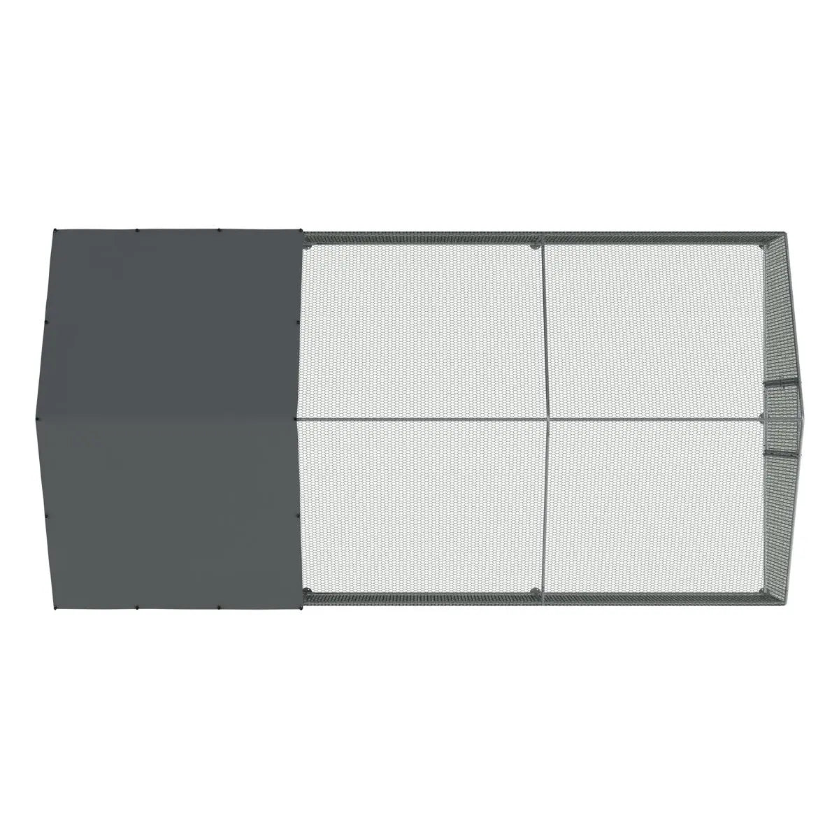 Dellonda 3 x 6 x 2m Walk-In Chicken Run, Galvanized Steel, Roof Cover, PVC Coated Chicken Wire  White Rose Tools