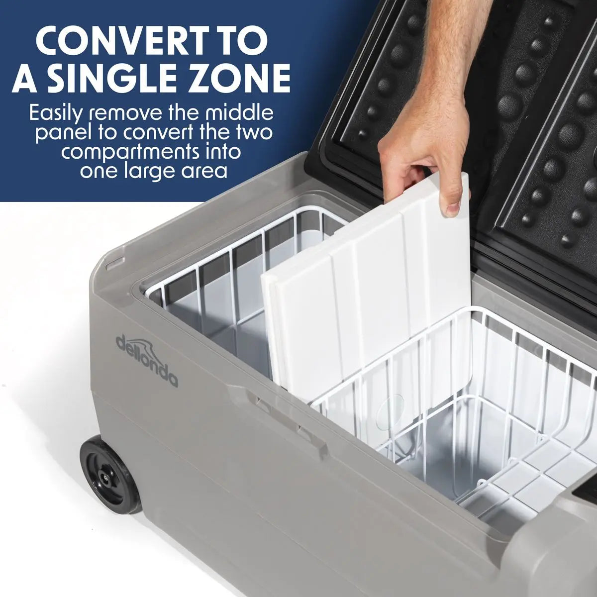 Dellonda 36L Portable Dual Zone Compressor Car Camping Fridge/Freezer 12/24V  White Rose Tools