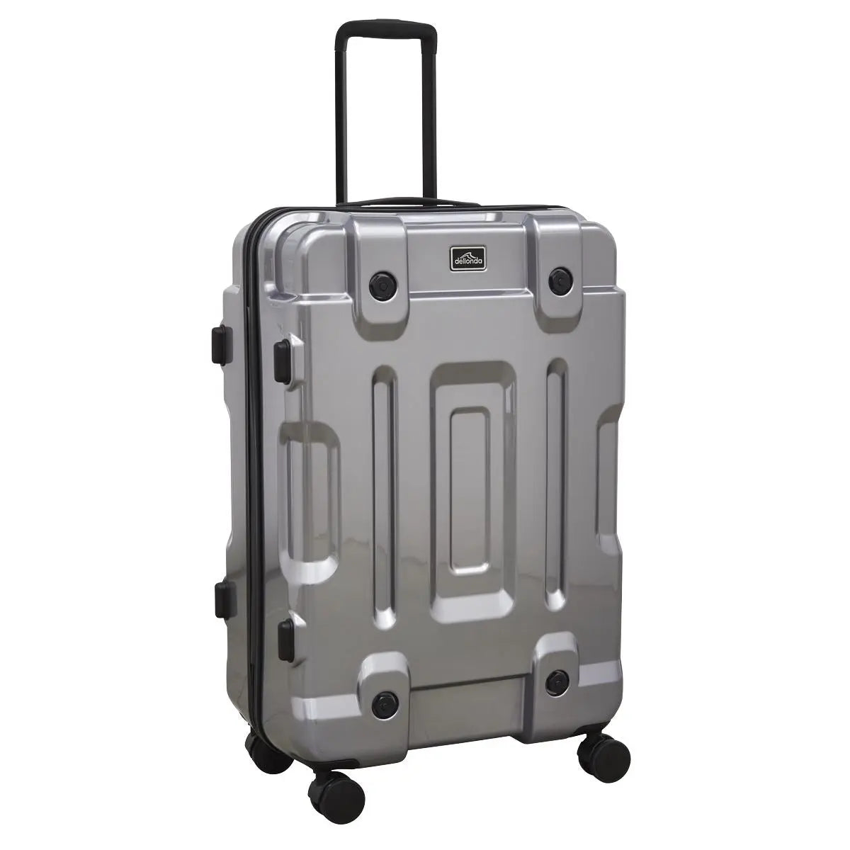 Dellonda 3pc Lightweight ABS Luggage Set - 20", 24", 28" - Silver - DL9 White Rose Tools