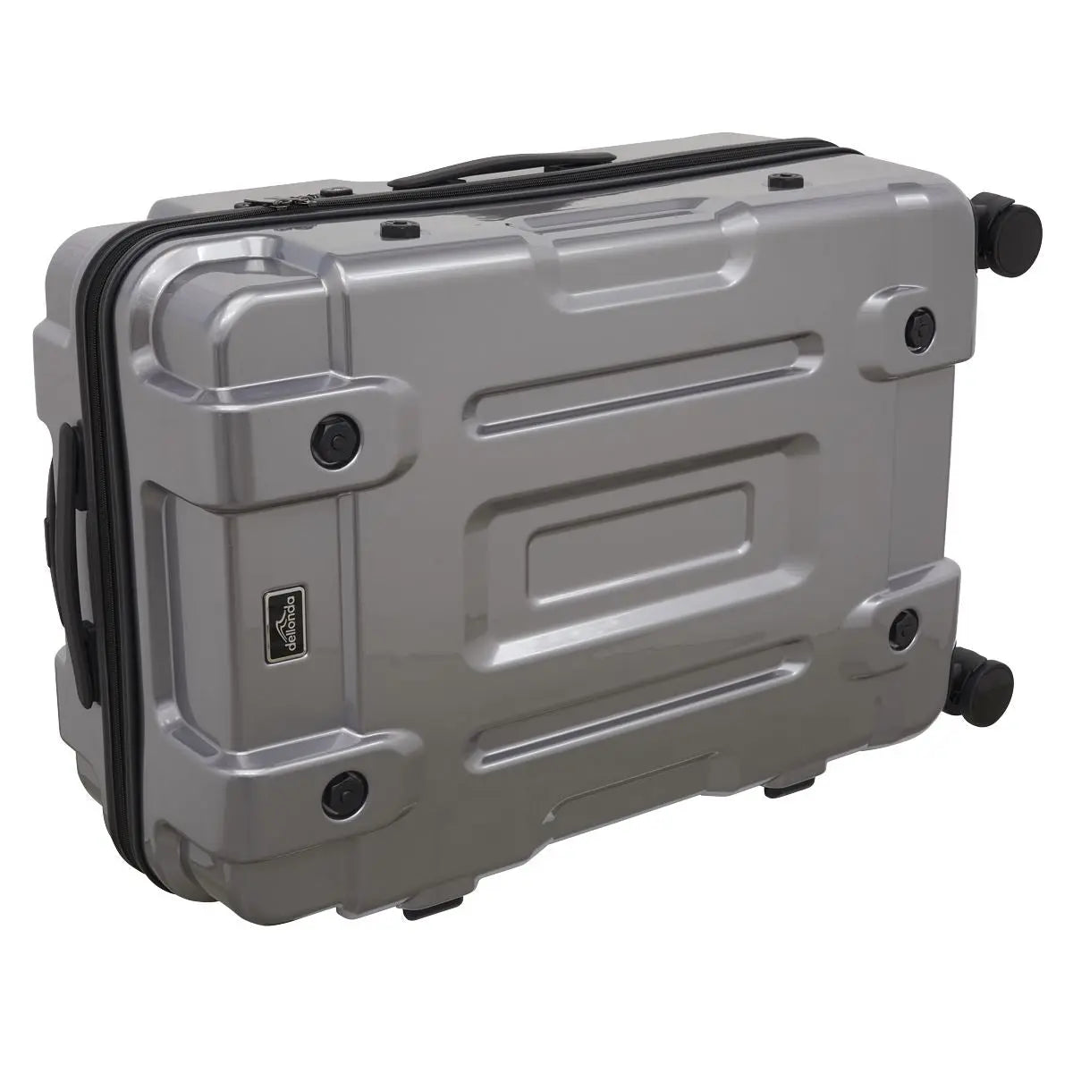 Dellonda 3pc Lightweight ABS Luggage Set - 20", 24", 28" - Silver - DL9 White Rose Tools