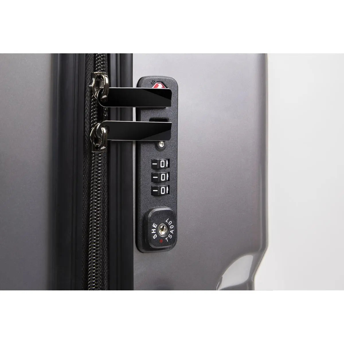 Dellonda 3pc Lightweight ABS Luggage Set - 20", 24", 28" - Silver - DL9 White Rose Tools