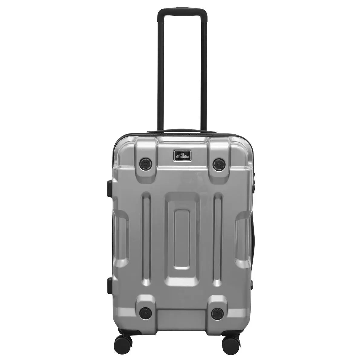 Dellonda 3pc Lightweight ABS Luggage Set - 20", 24", 28" - Silver - DL9 White Rose Tools