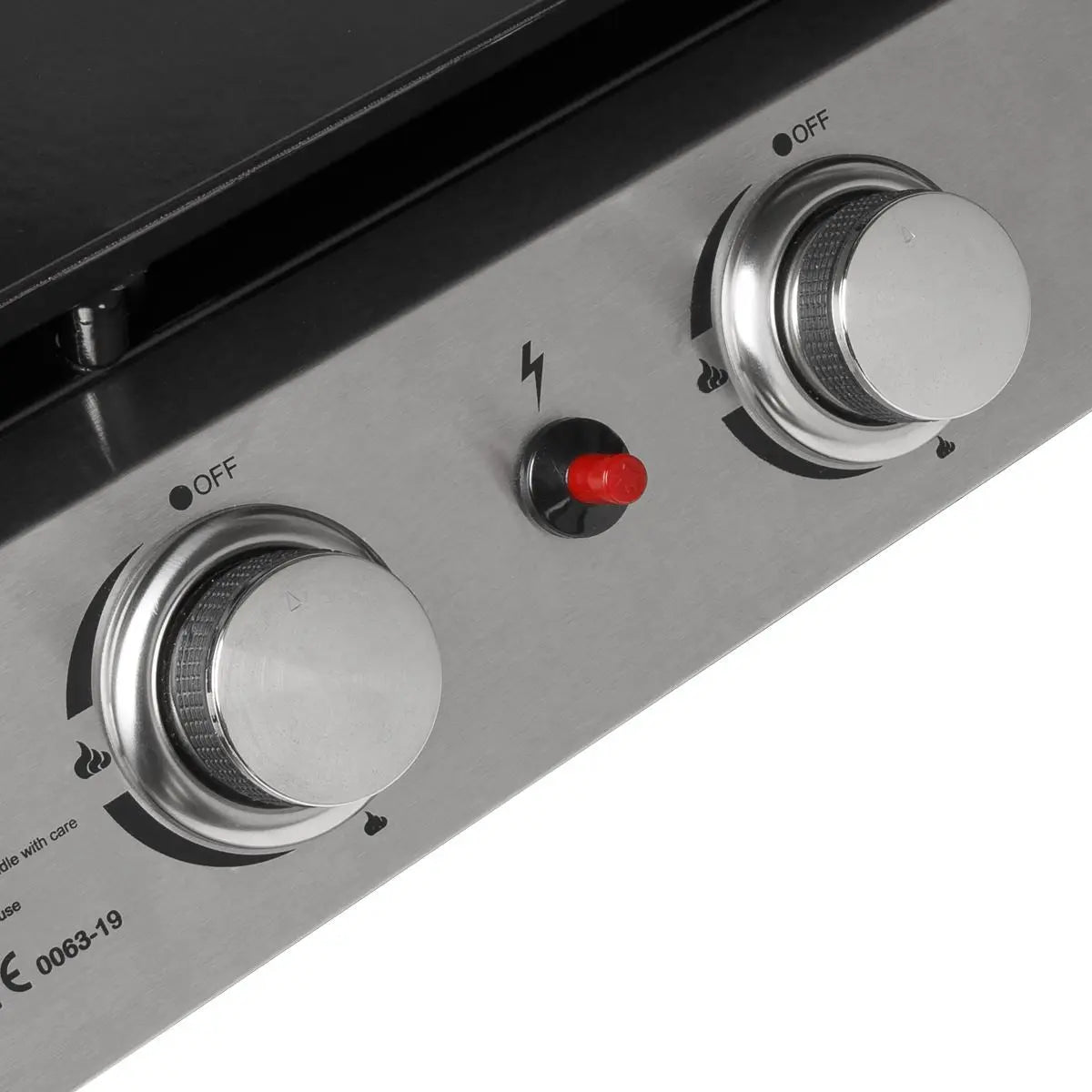 Dellonda 4 Burner Portable Gas Plancha 10kW BBQ Griddle, Stainless Steel  White Rose Tools