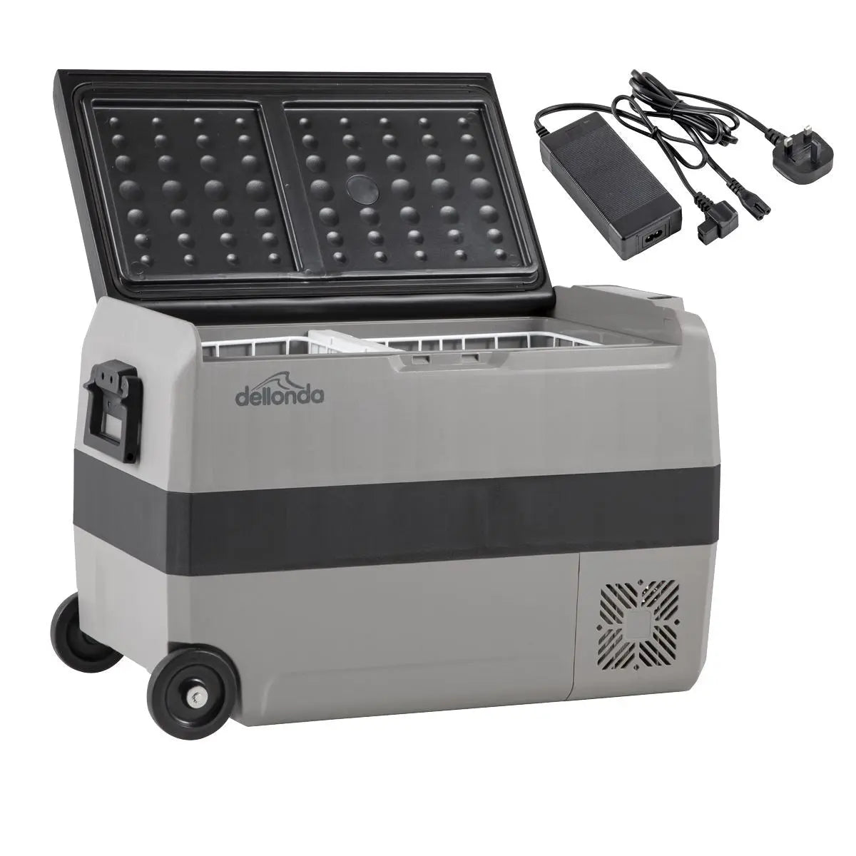 Dellonda 50L Portable Car Fridge, Freezer, 12/24/230V Dual Zone Compressor White Rose Tools