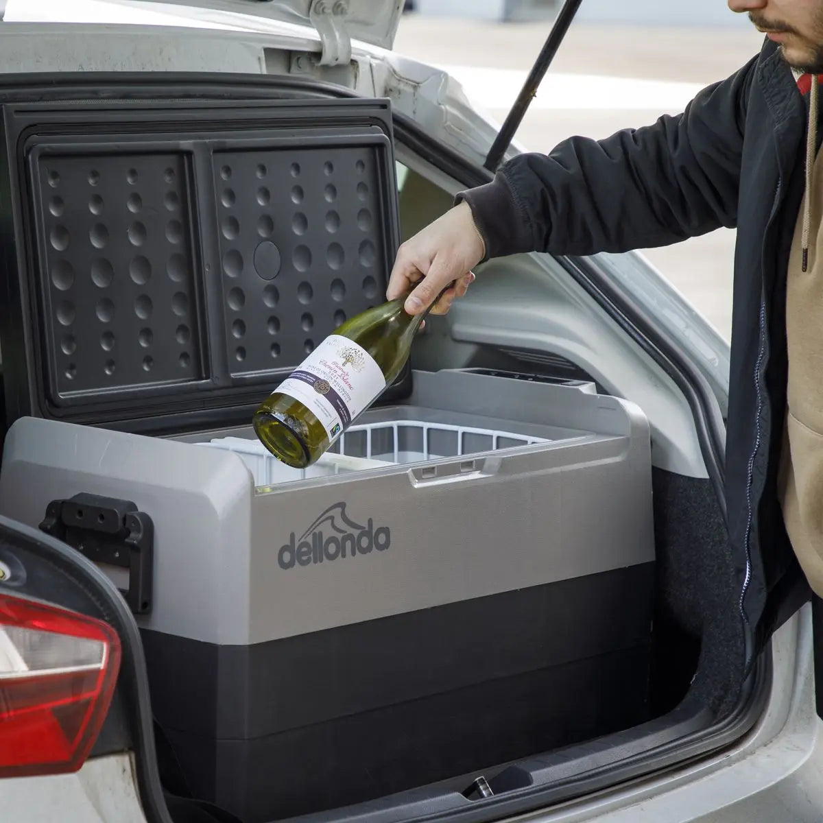 Dellonda 50L Portable Car Fridge, Freezer, 12/24/230V Dual Zone Compressor  White Rose Tools