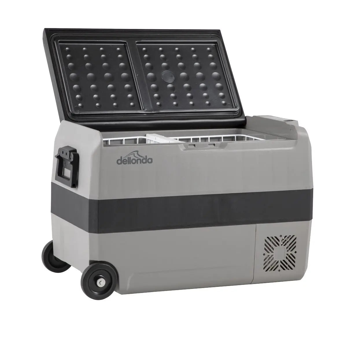 Dellonda 50L Portable Dual Zone Compressor Car Camping Fridge/Freezer 12/24V White Rose Tools