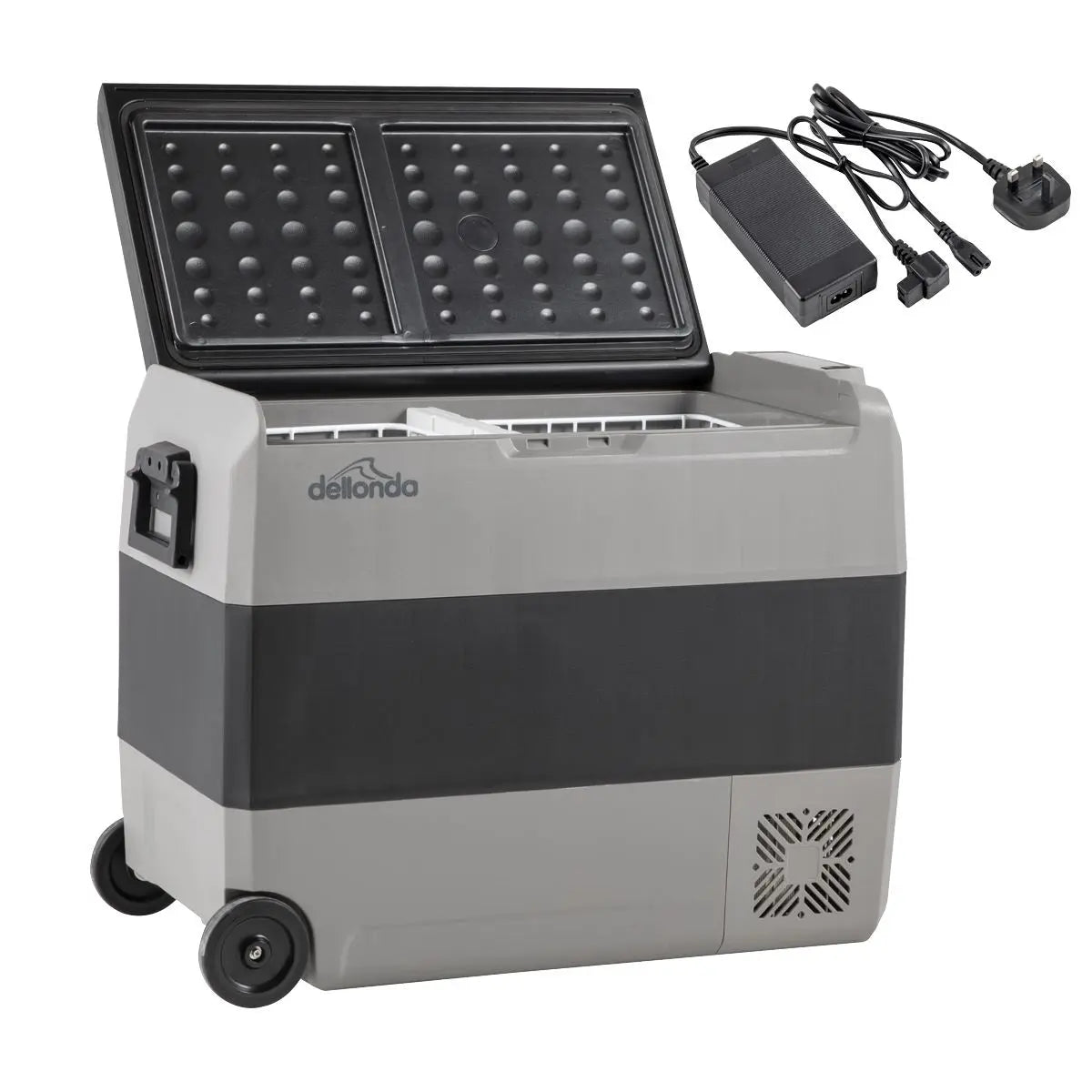 Dellonda 60L Portable Car Fridge, Freezer, 12/24/230V Dual Zone Compressor White Rose Tools