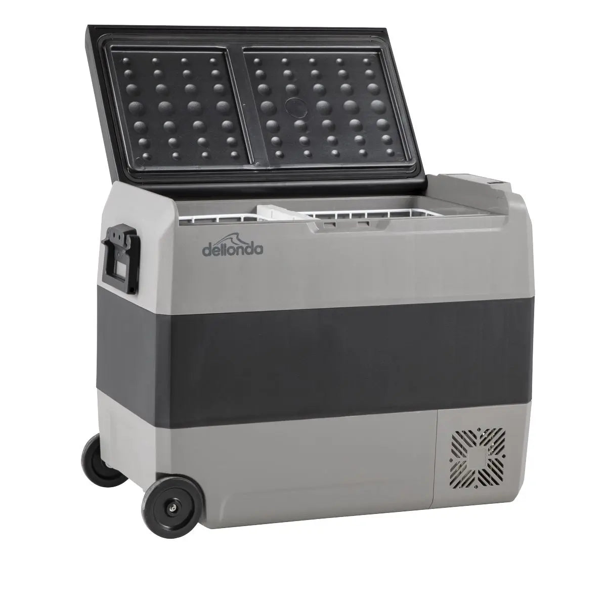 Dellonda 60L Portable Dual Zone Compressor Car Camping Fridge/Freezer 12/24V White Rose Tools