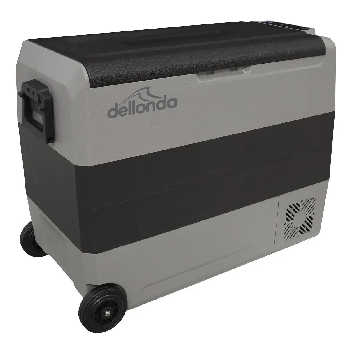 Dellonda 60L Portable Dual Zone Compressor Car Camping Fridge/Freezer 12/24V White Rose Tools