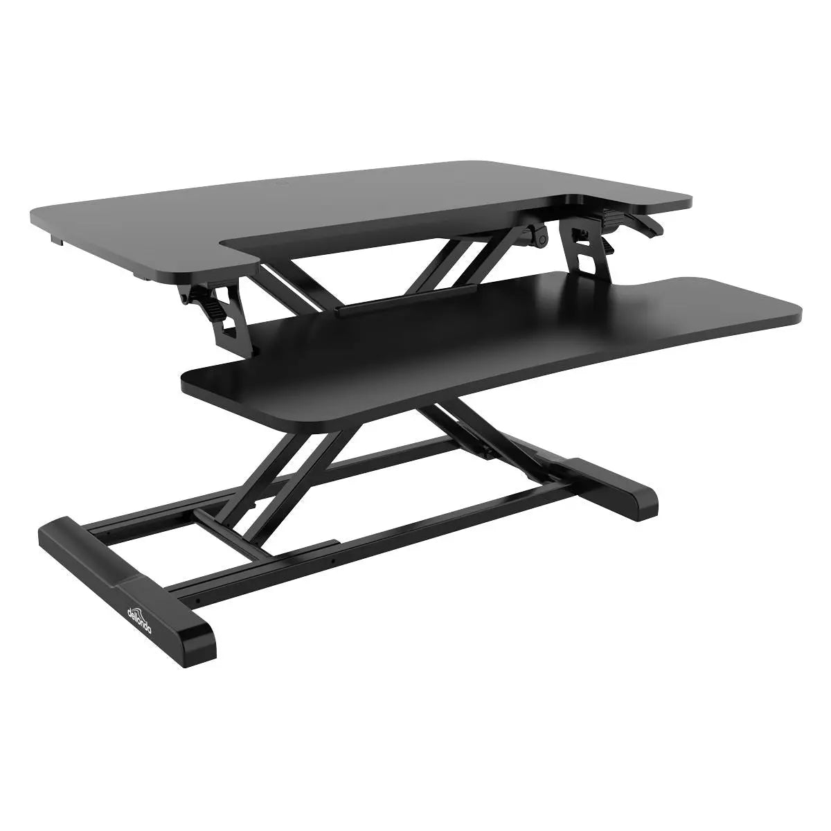 Dellonda 71cm Height Adjustable Standing Desk Converter, 50cm Max Height, 15kg Capacity - DH14 White Rose Tools