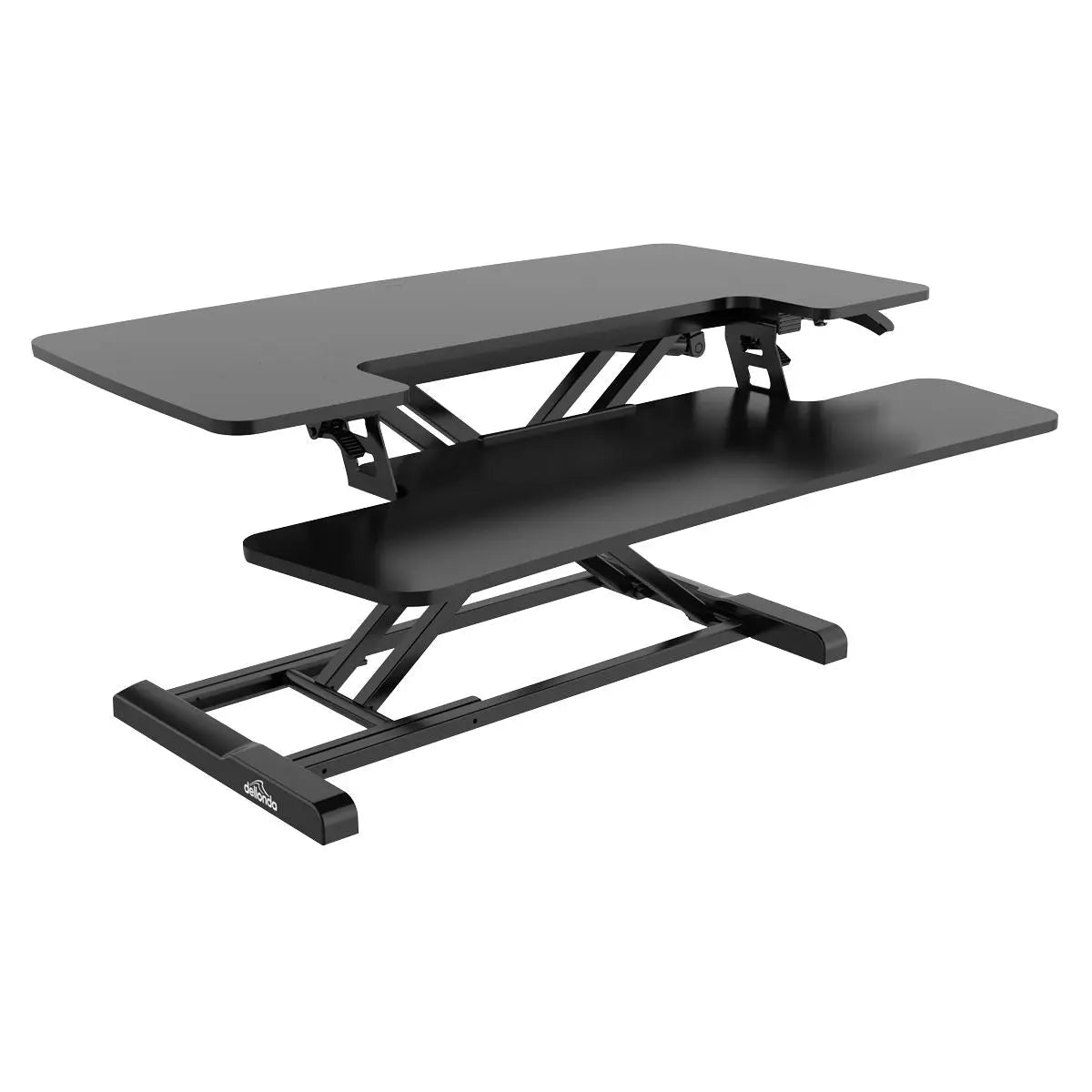 Dellonda 89cm Height Adjustable Standing Desk Converter, 50cm Max Height, 15kg Capacity White Rose Tools