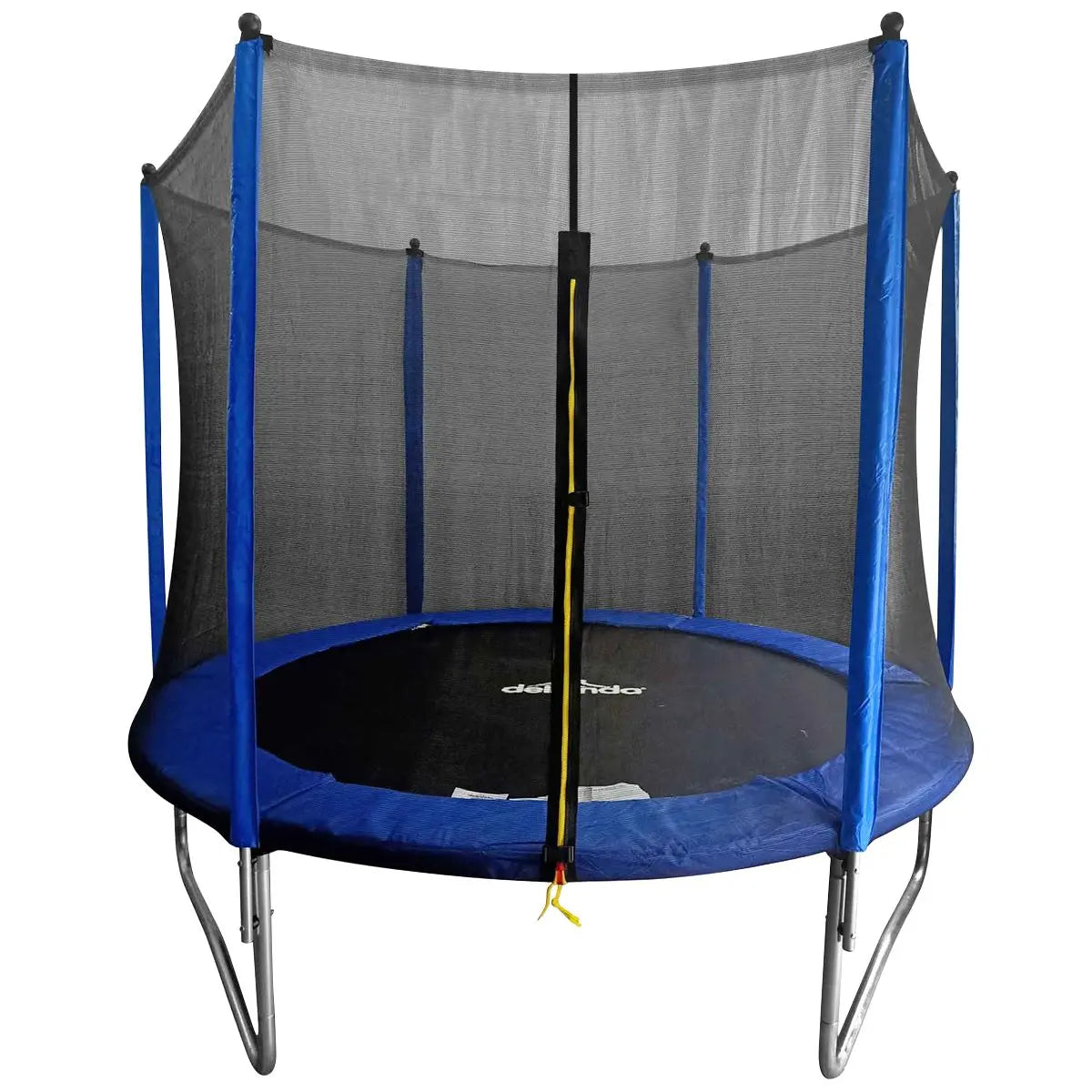 Dellonda 8ft Heavy-Duty Outdoor Trampoline with Safety Enclosure Net  White Rose Tools