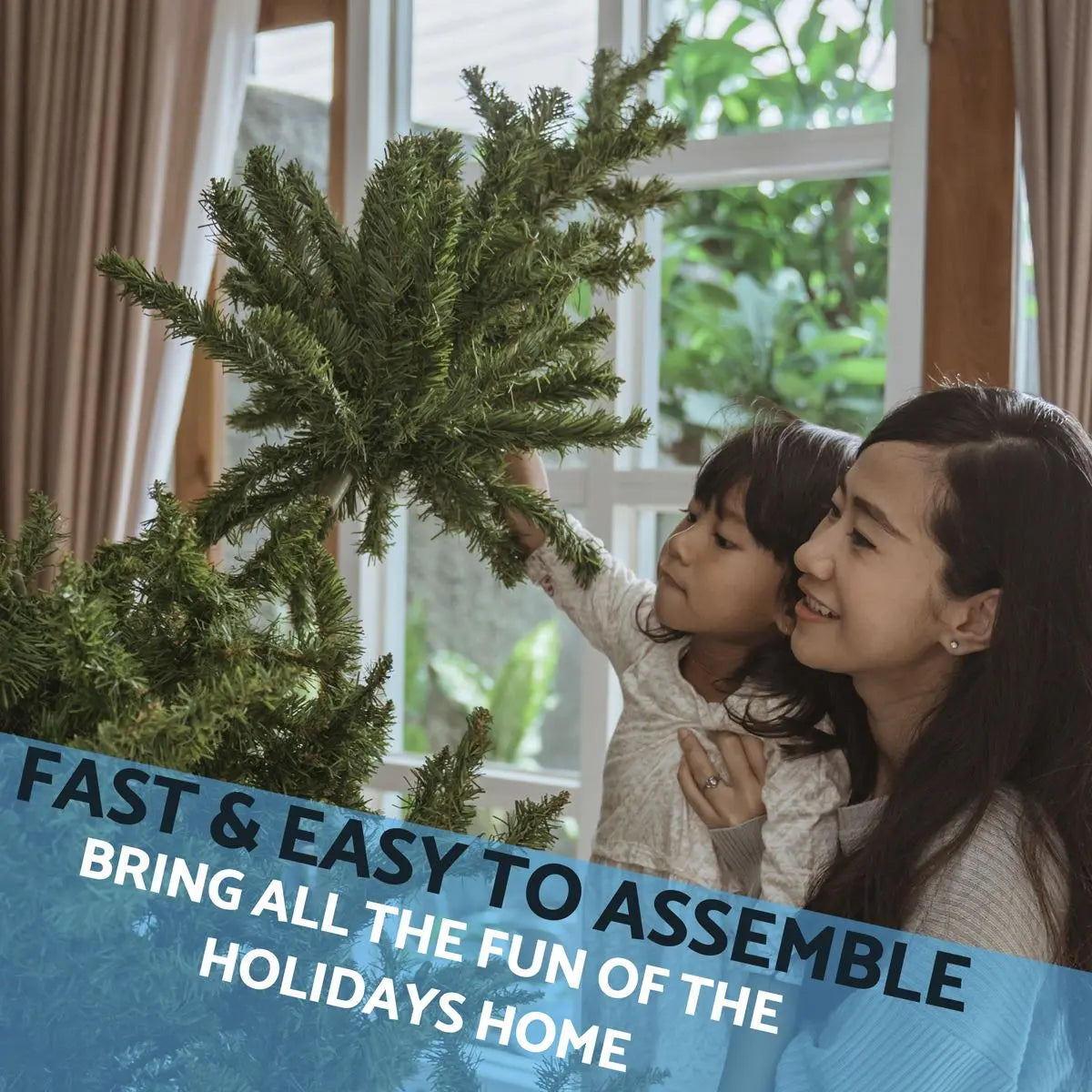 Dellonda Artificial 6ft/180cm Hinged Christmas Tree with 1000+ PE/PVC Tips White Rose Tools