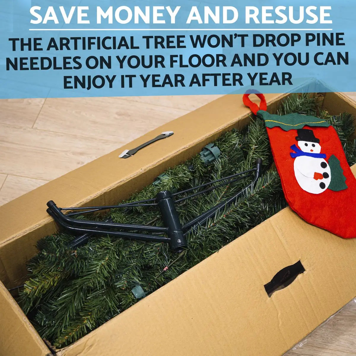 Dellonda Artificial 6ft/180cm Hinged Christmas Tree with 1000+ PE/PVC Tips White Rose Tools