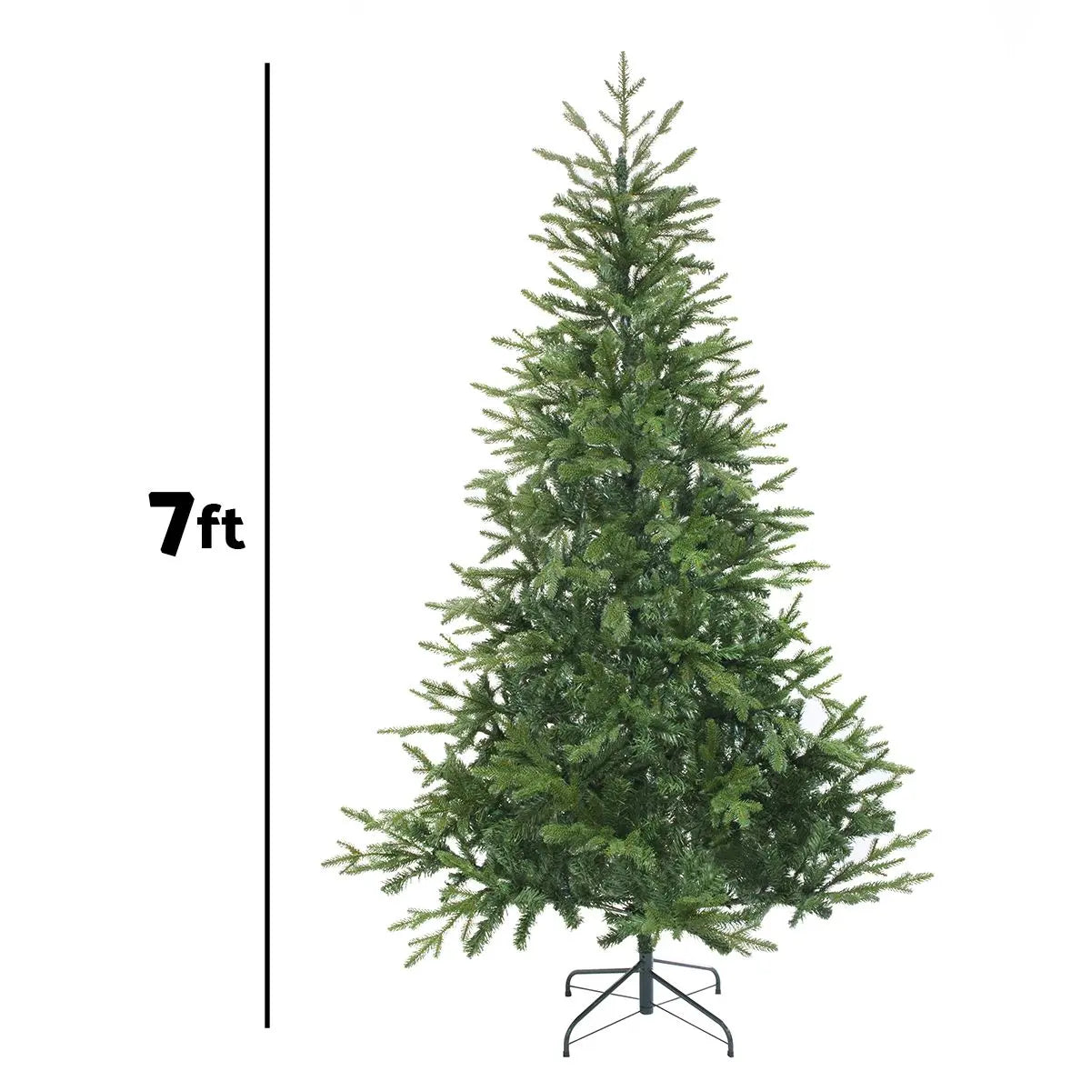 Dellonda Artificial 7ft/210cm Hinged Christmas Tree with 1000+ PE/PVC Tips - DH46 White Rose Tools