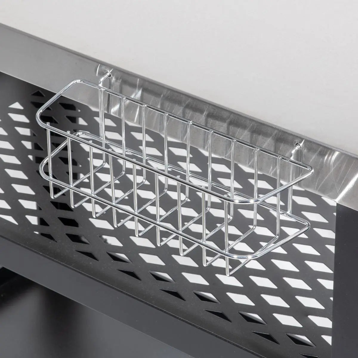 Dellonda Barbecue/Plancha Trolley for Outdoor Grilling/Cooking with Utensil Holder, Stainless Steel White Rose Tools