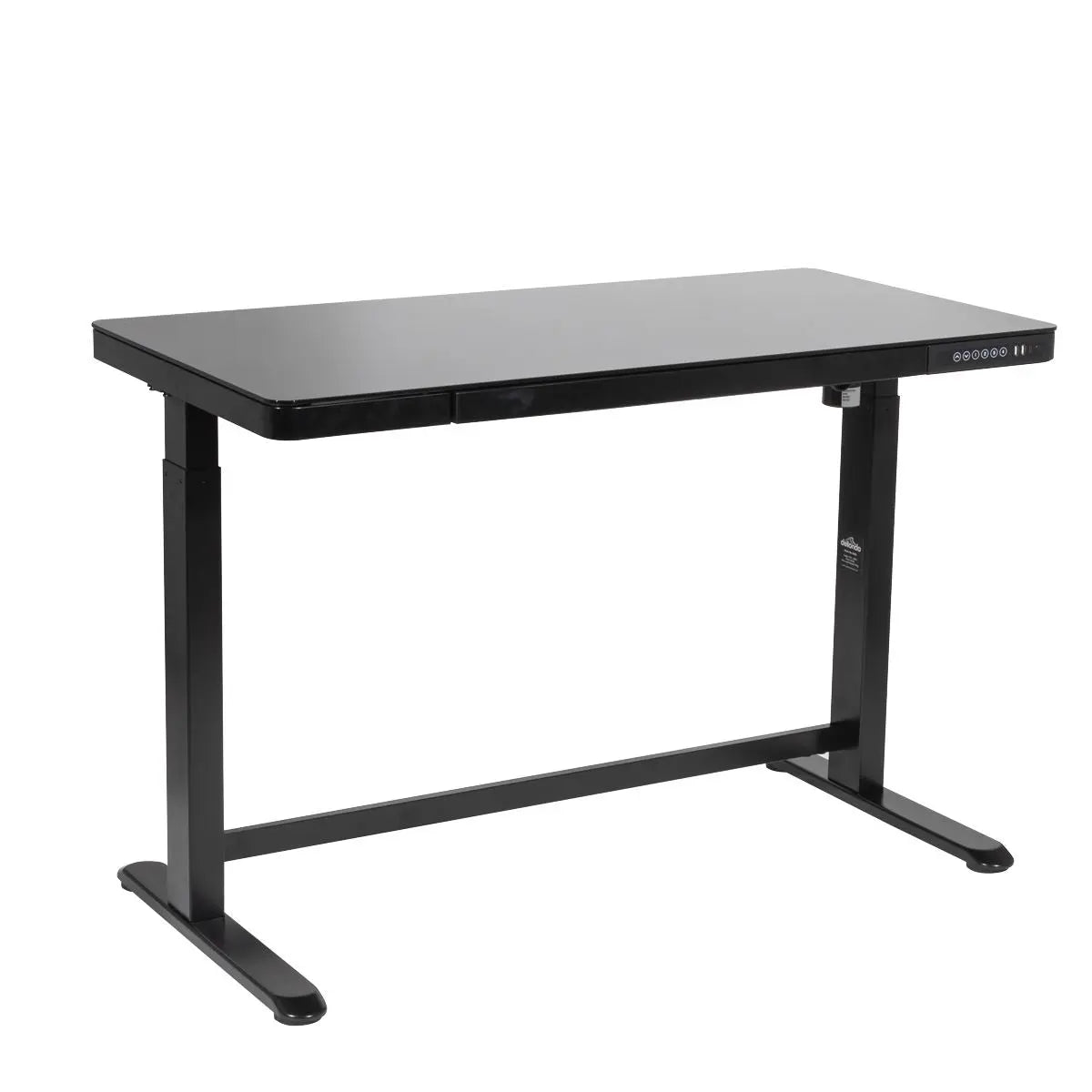 Dellonda Black Electric Adjustable Standing Desk with USB & Drawer, 1200 x 600mm White Rose Tools