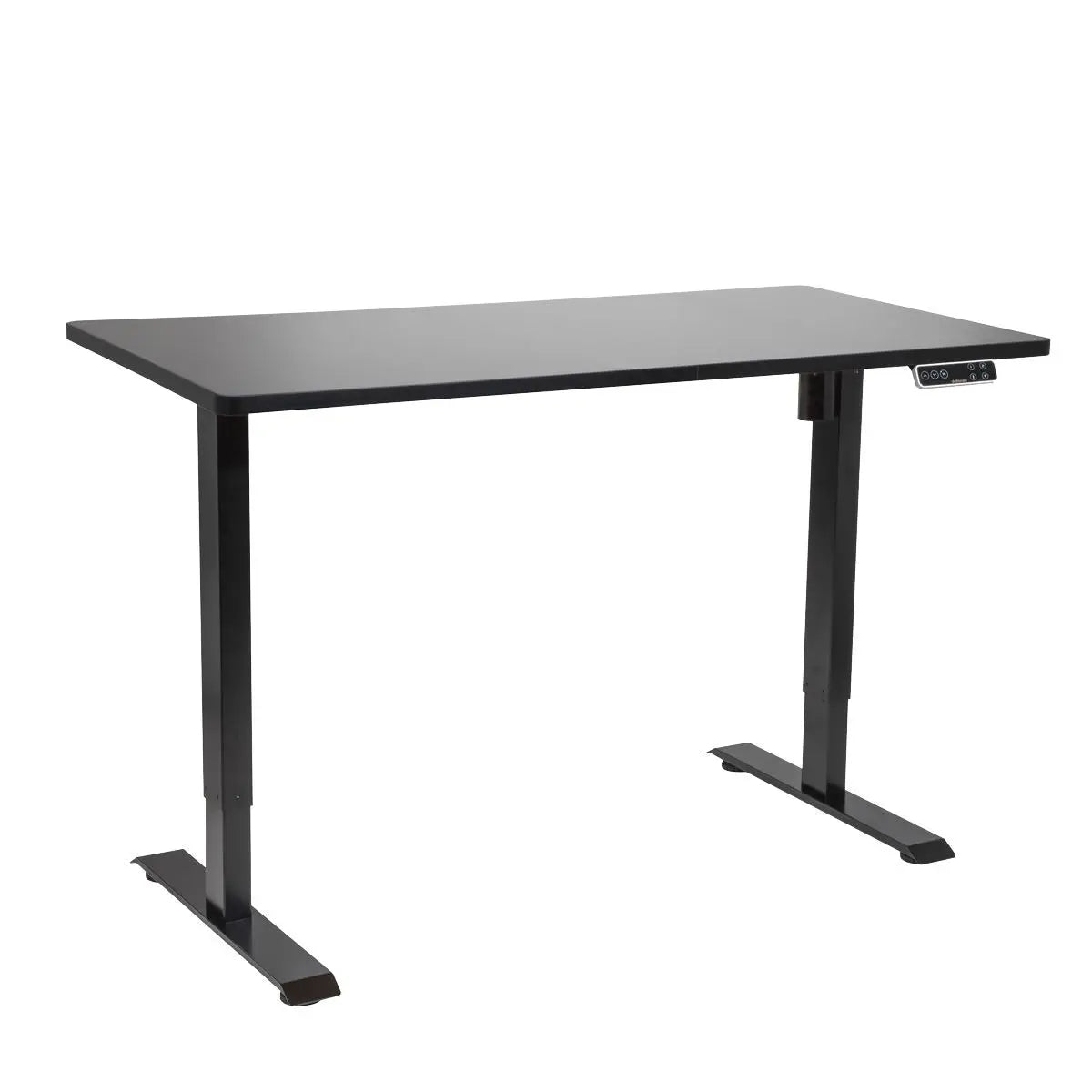 Dellonda Black Electric Height Adjustable Standing Desk with Memory, Quiet, 1400x700mm White Rose Tools