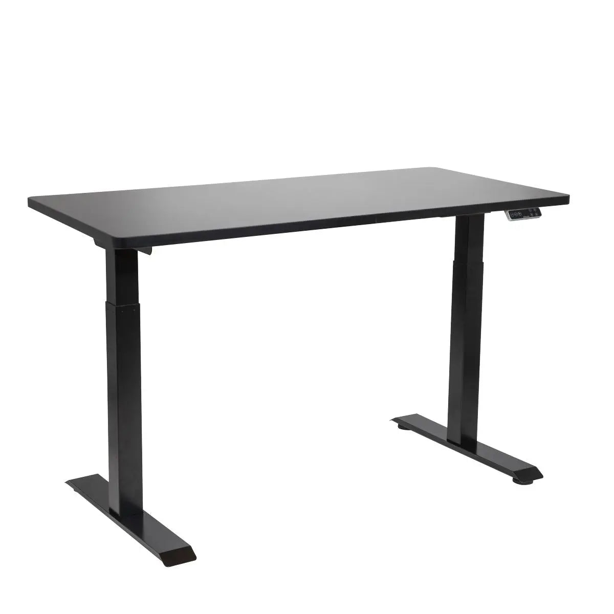 Dellonda Black Electric Height Adjustable Standing Desk, 1400 x 700mm Dual Motor 100kg White Rose Tools