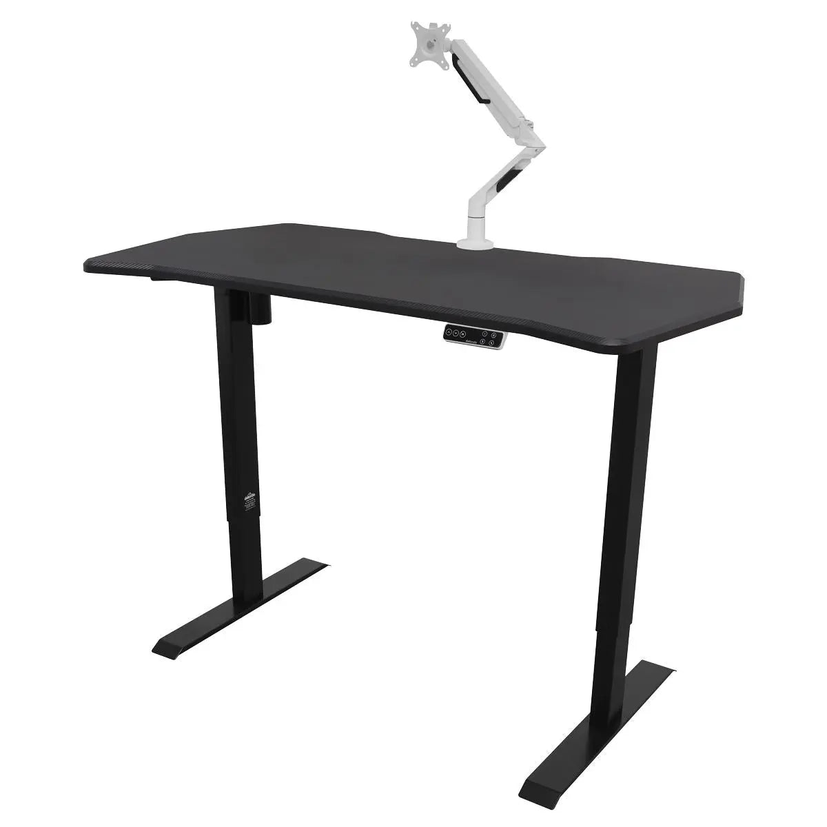 Dellonda Carbon Electric Height Adjustable Standing Desk with Memory, Quiet, 1400 x 700mm White Rose Tools
