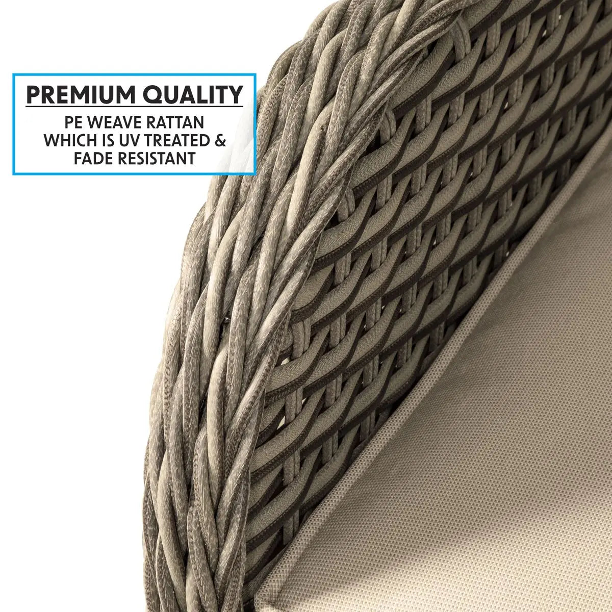 Dellonda Chester Rattan Wicker Garden Dining Chairs with Cushion, Brown White Rose Tools