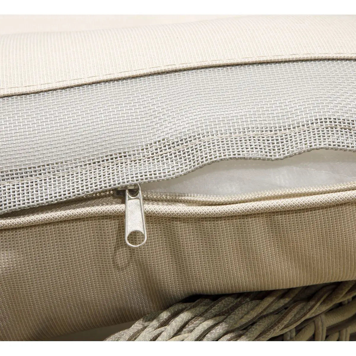 Dellonda Chester Rattan Wicker Outdoor Lounge Chairs with Cushion, Brown White Rose Tools