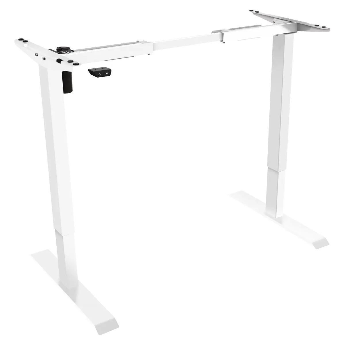 Dellonda Electric Adjustable Standing Desk Frame, 70kg Capacity, White, Quiet White Rose Tools