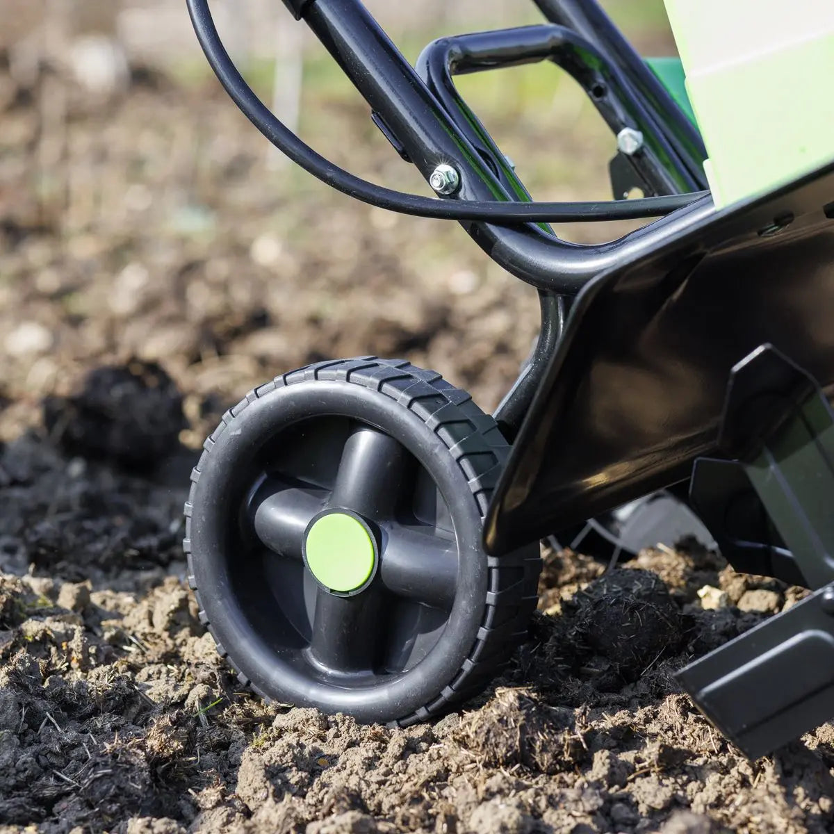 Dellonda Electric Tiller/Cultivator, 1500W Rotavator for Digging Garden Soil, Electric Weeder 40cm Working Width, 6 Blades, 10m Power Cable, Foldable Frame  White Rose Tools