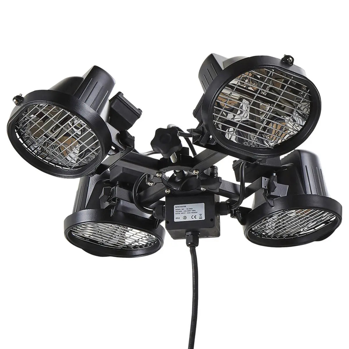 Dellonda Folding Parasol/Gazebo/Patio Outdoor Infrared Heater, Four Panels, Extra Long 5M Cable, 1800W - DG178  White Rose Tools