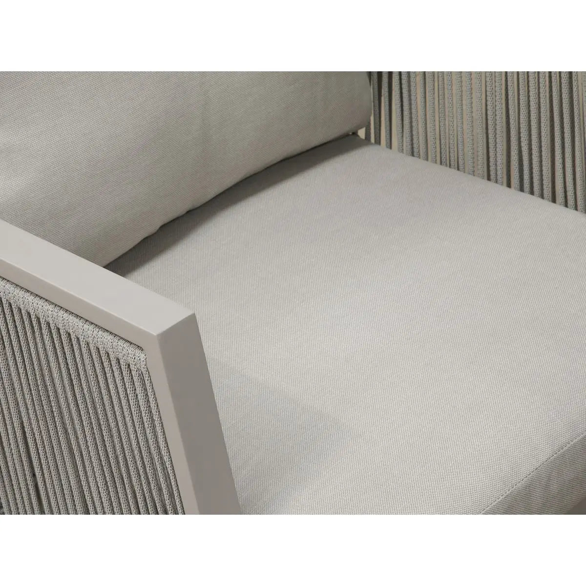 Dellonda Fusion Aluminium 4-Piece Outdoor Sofa, Arm Chairs & Coffee Table Set White Rose Tools