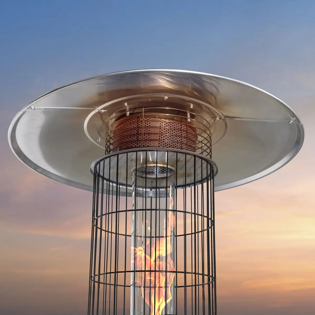 Dellonda Gas Patio Heater 13kW for Commercial & Domestic Use, Black White Rose Tools