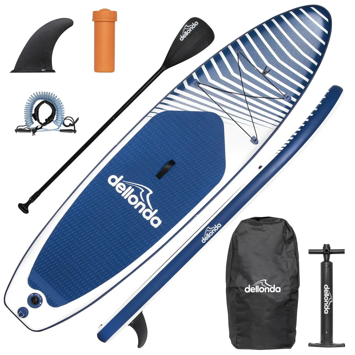 Dellonda Inflatable Stand Up Paddle Board 10'2" - Light Blue  White Rose Tools
