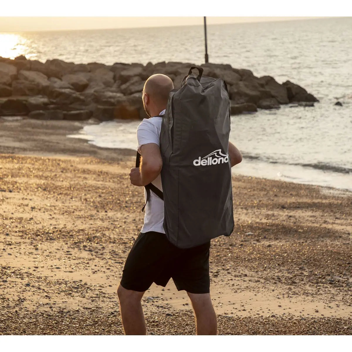 Dellonda Inflatable Stand Up Paddle Board 10'6" - Blue/White  White Rose Tools