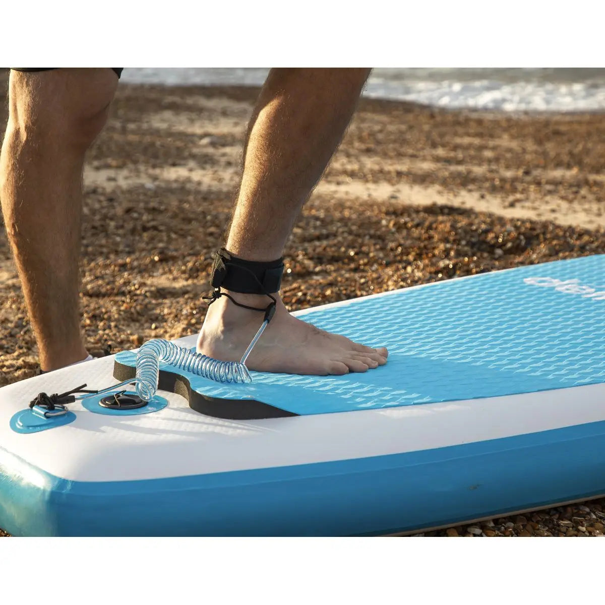 Dellonda Inflatable Stand Up Paddle Board 10'6" - Blue/White  White Rose Tools