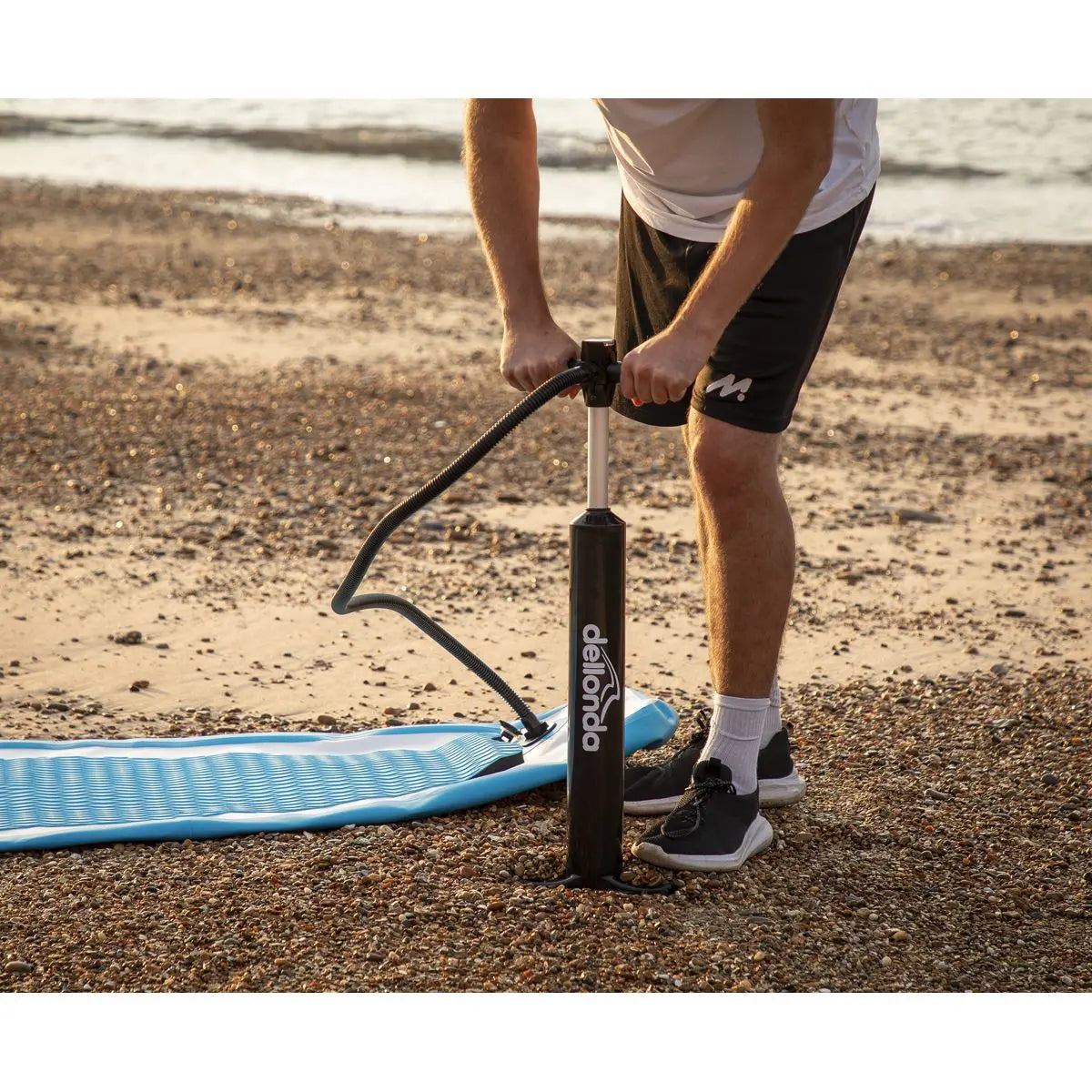 Dellonda Inflatable Stand Up Paddle Board 10'6" - Blue/White  White Rose Tools