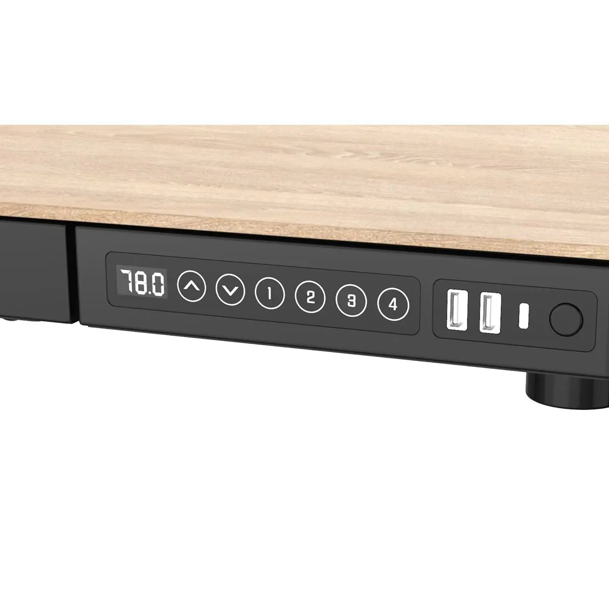 Dellonda Oak Electric Adjustable Standing Desk with USB & Drawer, 1200 x 600mm White Rose Tools