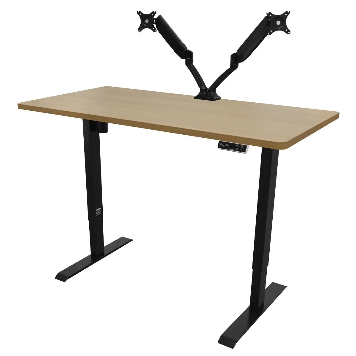 Dellonda Oak Electric Height Adjustable Standing Desk with Memory, Quiet & Fast 1400 x 700mm White Rose Tools