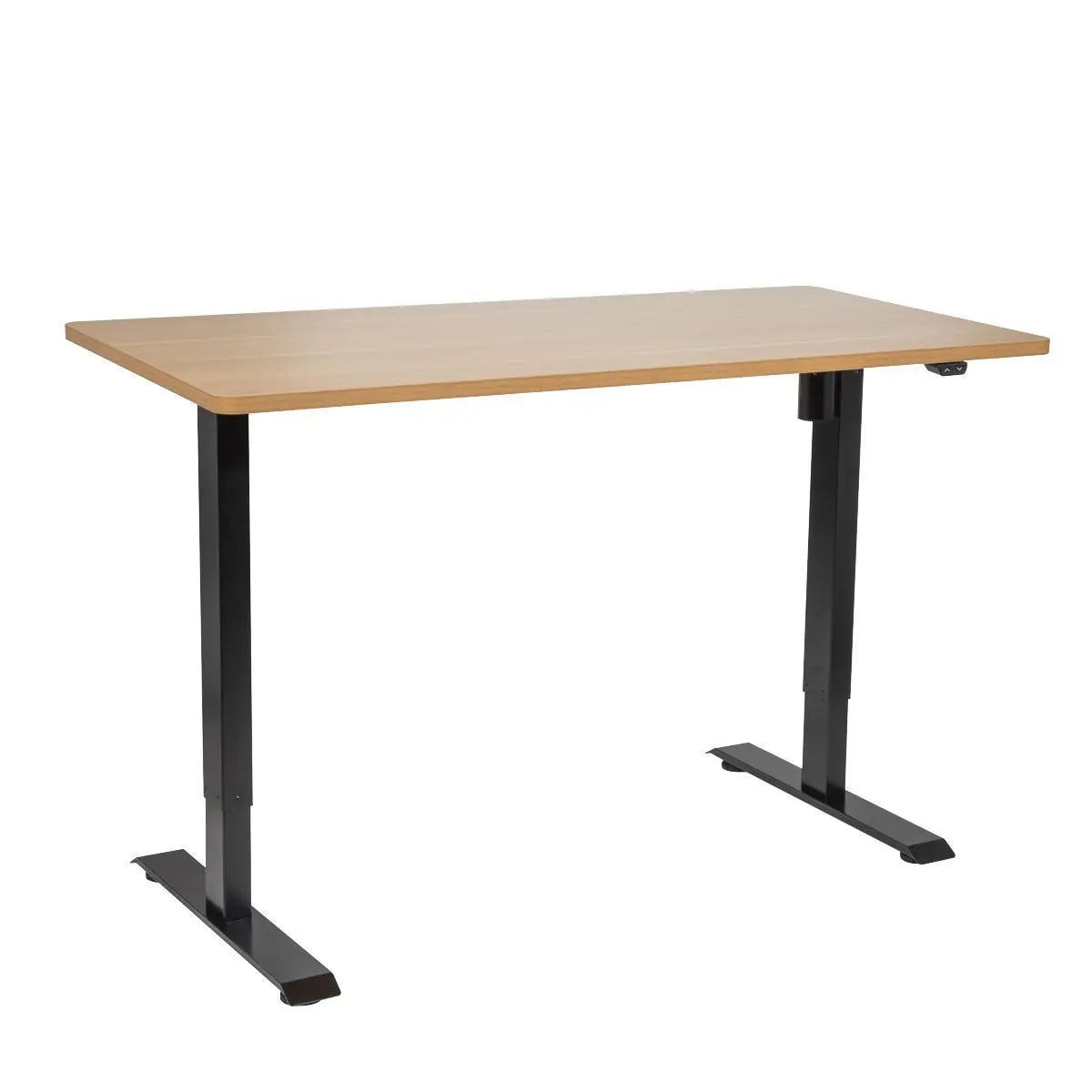 Dellonda Oak Electric Height Adjustable Standing Desk, Office Quiet & Fast 1400 x 700mm White Rose Tools