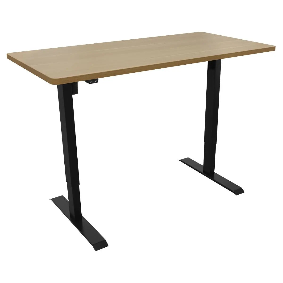 Dellonda Oak Electric Height Adjustable Standing Desk, Office Quiet & Fast 1400 x 700mm White Rose Tools
