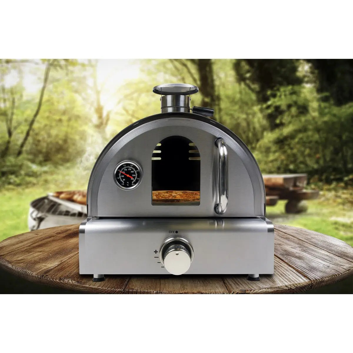 Dellonda Outdoor Tabletop Gas Powered Pizza Oven with Temperature Display - DG104  White Rose Tools
